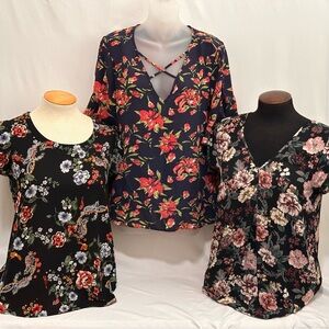Set of three women’s tops.. size medium and extra small